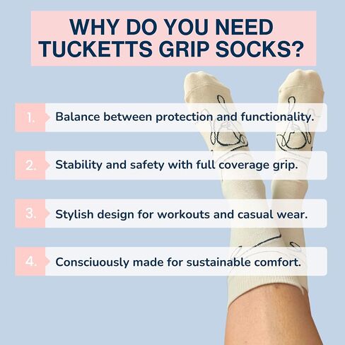 جوارب Tucketts مغلقة بأصابع القدم غير قابلة للانزلاق - يوغا مضادة للانزلاق، باري، بيلاتيس، المنزل والترفيه، S/M - ليلة مرصعة بالنجوم in Kuwait