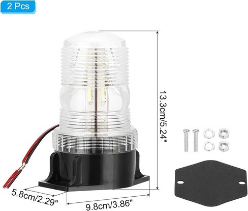 PATIKIL LED Strobe Warning Lights, 2Pcs 10V-80V Leds Flashing Lamps with Magnetic Base for Truck Tractor Vehicle Roof Forklift Golf Cart Mower UTV Car, Blue in Saudi Arabia