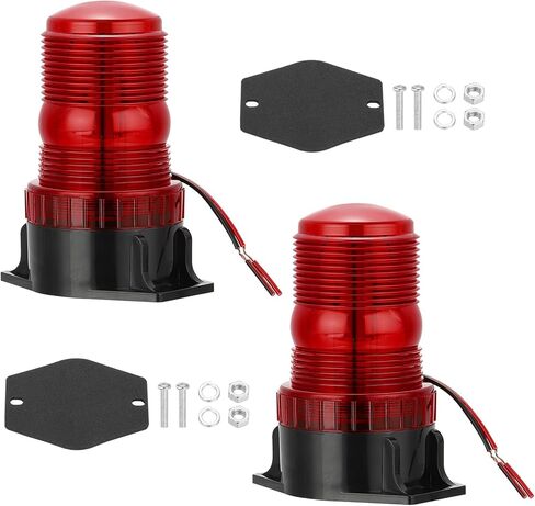 PATIKIL LED Strobe Warning Lights, 2Pcs 10V-80V Leds Flashing Lamps with Magnetic Base for Truck Tractor Vehicle Roof Forklift Golf Cart Mower UTV Car, Blue in Saudi Arabia