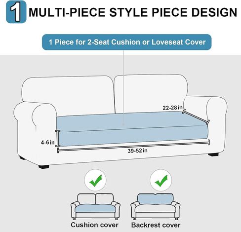 NAISI Waterproof Couch Cushion Covers Thick Velvet Fabric Washable Sofa Slipcovers Sectional Couch Covers for 3 Pieces Separate L Shape Couch Cover with Elastic Bottom(2 Seater + 1 Chaise,Grey) in Kuwait