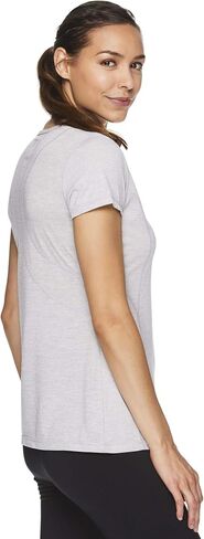 Reebok Womens Poly Marled Basic T-Shirt, Grey, Small in Saudi Arabia