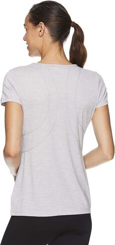 Reebok Womens Poly Marled Basic T-Shirt, Grey, Small in Saudi Arabia