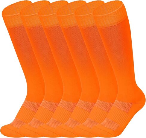 American Trend Girls Softball Socks 6 Pairs Baseball Softball Socks for Girls Youth Knee High Soccer Socks in Saudi Arabia