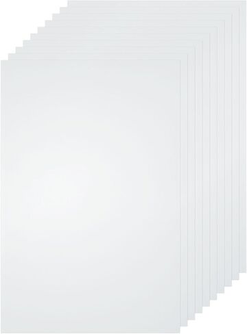 HARFINGTON 20pcs Clear Plastic Sheets 12" x 8" x 0.02" Transparent Flexible PVC Sheet Panels with Protective Paper for Signs DIY Display Projects Craft Picture Frames Painting in Saudi Arabia
