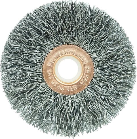 Weiler 15523 2-1/2" Crimped Wire Wheel, 014"Steel Fill, 1/2"-3/8"Arbor Hole, Made in The USA (Pack of 10) in Saudi Arabia