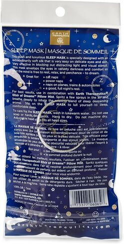 Earth Therapeutics Dream Zone Sleep Mask – Comfortable & Versatile – Soft & Plush Cushioning for Peaceful Slumber – Elastic Strap Adjusting in Saudi Arabia