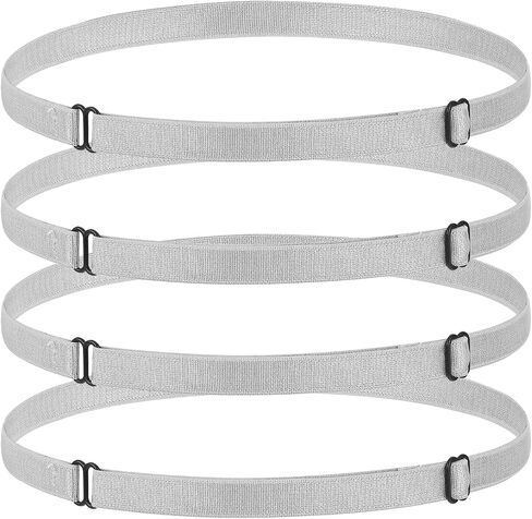 4 PCS Thin Non-slip Elastic Sport Headbands, Hair Bands with Skinny Athletic Exercise Hair Bands Running Sweat Band Hair Bands with Non Slip Silicone Grip Exercise Hair Sweatband for Yoga Soccer Footb in Saudi Arabia