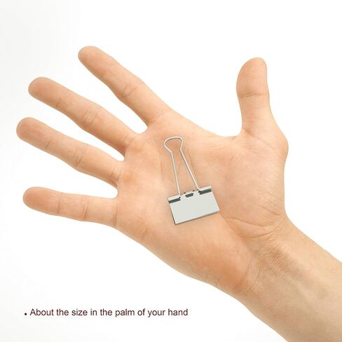 Silver Binder Clips Large (Jumbo) of 2 inch ( 50 mm ) Colored Paper Clamp Assorted Size Assortment (Office or School Metal Fold Back Clip Metal Clips.) (2 in /50 mm)(Silver, 12 - Count) in Saudi Arabia