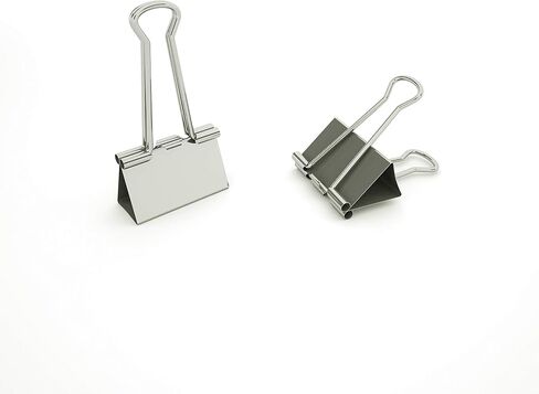 Silver Binder Clips Large (Jumbo) of 2 inch ( 50 mm ) Colored Paper Clamp Assorted Size Assortment (Office or School Metal Fold Back Clip Metal Clips.) (2 in /50 mm)(Silver, 12 - Count) in Saudi Arabia