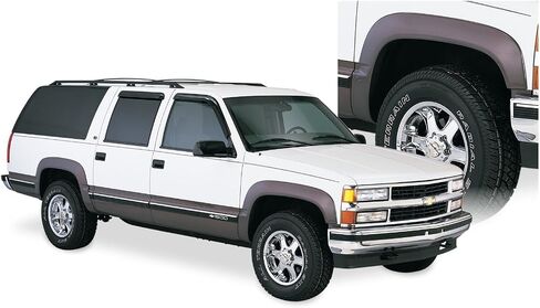 Bushwacker OE Style Factory Front & Rear Fender Flares | 4-Piece Set, Black, Smooth Finish | 40904-01 | Fits 1988-2000 GM Trucks & SUV (Check Application Guide) in Saudi Arabia