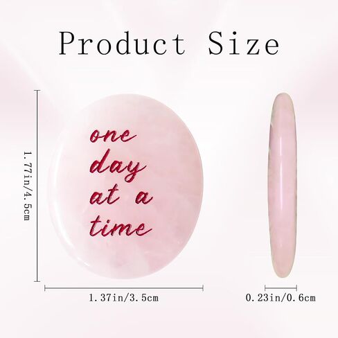 Rose Quartz Healing Crystals - Natural Polished Rocks for Anxiety Relief, Positive Energy, Spiritual Decor, Lucky Charm, Smooth Worry Stones for Spiritual Healing - Faith Can Move Mountains in Saudi Arabia