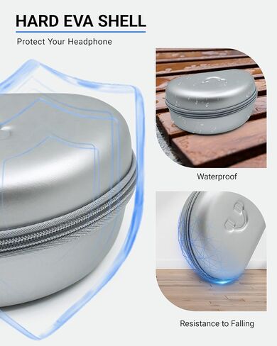 Hard Headphone Case for Beats Solo 4, Studio Pro, Solo 3, Studio 3, Solo 2,Over Ear Headphone Carrying Case with Storage Cable Bag Strap for Travel in Kuwait
