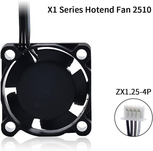 Creativity Lab P1P/P1S Hotend Cooling Fan 2510 Fan 25x25x10mm/ 18000r/min 5V Fans for Bambu P1P/P1S 3D Printer hotend Ceramic Heater in Saudi Arabia