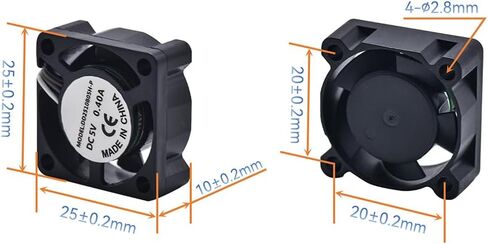 Creativity Lab P1P/P1S Hotend Cooling Fan 2510 Fan 25x25x10mm/ 18000r/min 5V Fans for Bambu P1P/P1S 3D Printer hotend Ceramic Heater in Saudi Arabia
