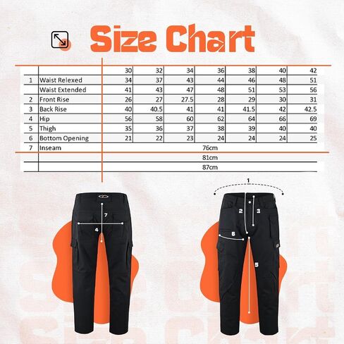 Mens Tactical Pants Elasticated Waist Lightweight Work Pants for Men Construction Boot Cut Relaxed Fit Cargo Pants in Saudi Arabia