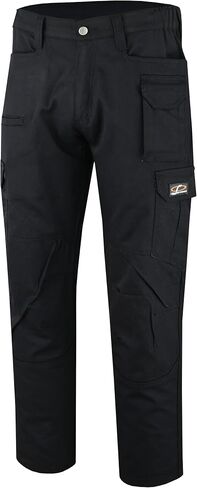 Mens Tactical Pants Elasticated Waist Lightweight Work Pants for Men Construction Boot Cut Relaxed Fit Cargo Pants in Saudi Arabia