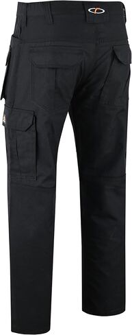 Mens Tactical Pants Elasticated Waist Lightweight Work Pants for Men Construction Boot Cut Relaxed Fit Cargo Pants in Saudi Arabia