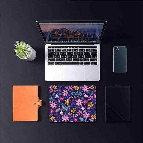 Mouse Pad, White & Gold Mandala Pattern Rectangular Mouse Mat, Non-Slip Rubber Mousepad Suitable for Girls and Ladies Computer Laptop Office, The Best Gift, 9.5 X 7.9 Inch, White & Gold Print in Saudi Arabia