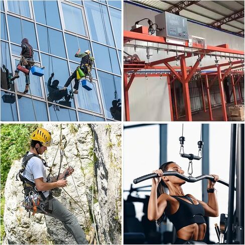 certbuy 2 حزمة كابل الثقيلة بكرة واحدة كتلة عجلة، 304 الفولاذ المقاوم للصدأ كتلة بكرة صامتة لحبل الأسلاك مع محامل الكرات، نظام بكرة DIY لتجريب معدات الصالة الرياضية، ونش، ورفع in Kuwait