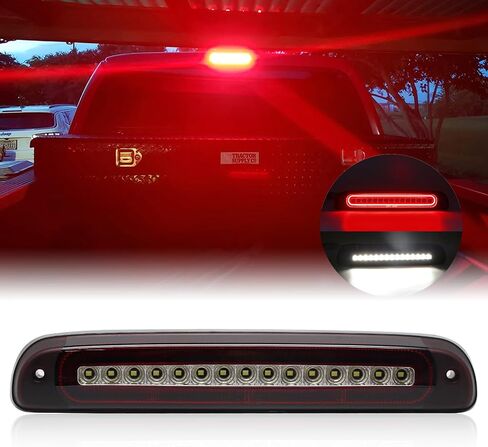 3rd Third Brake Lights Compatible with F250 F350 F450 F550 Super Duty 1999-2016/for Ranger 1995-2011/for Explorer Sport Trac 2001-2005 With Strobe Function and LED Cargo Lamp(Smoked Len) in Saudi Arabia