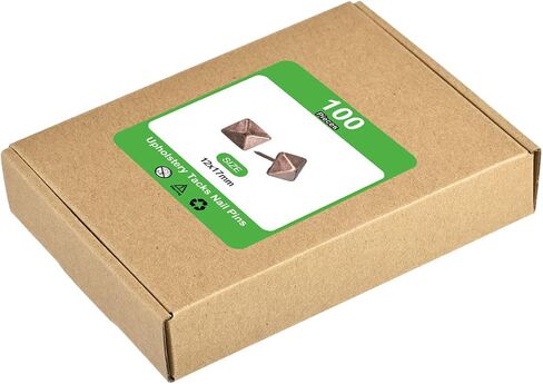 uxcell تنجيد دبابيس الأظافر الأثاث، 100 قطعة 12 × 17 مم مجموعة متنوعة من دبابيس الإبهام من الفولاذ الكربوني للأريكة المنزلية DIY رؤوس الأظافر المزخرفة، أحمر برونزي in Saudi Arabia