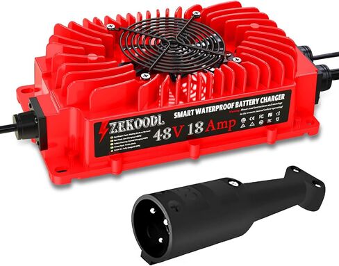 48 Volt Golf Cart Battery Charger for Club CAR, 15 Amp Trickle Charge Golf Cart Charger with PFC Support 110-240V, 16FT Cable, 4-6 Hours Charge Golf Cart Charger for Lead Acid,AGM,Gel in Saudi Arabia