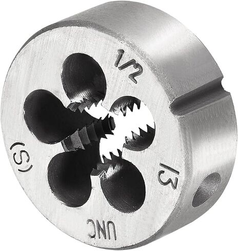 Round Threading Dies, 1/2-13 UNC Thread, 9SiCr Alloy Tool Steel Screw Milling Tools - (Applications: for Machine Thread Repair), 1-Piece in Saudi Arabia