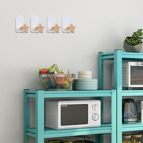 8 قطع خطافات على شكل زهرة، خطافات ديكور لغرفة الأطفال، خطافات معطف خشبية، خطاف حائط لاصق لتعليق المعطف والملابس والقبعة والمحفظة والمناشف in Kuwait