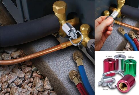 Metal Magery Universal Locking Key for Refrigerant Safety Caps | Tamper Resistant Multi Key Compatible with 410a and R22 Refrigerant HVAC Locking Cap Key in Saudi Arabia
