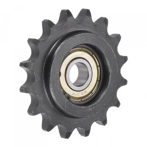 uxcell Chain Idler Sprocket, 12mm Bore 1/2" Pitch 15 Tooth Tensioner, Black Oxide Finish C45 Carbon Steel with Insert Single Bearing for ISO 08B Chains