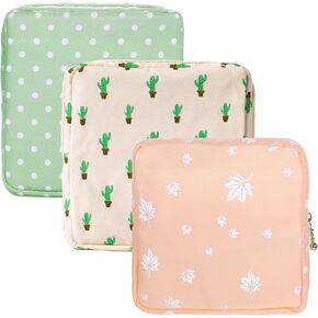 3Pcs Pad Bags for Period, Sanitary Pad Pouch, Sanitary Napkin Storage Bag, Tampon Holder for Purse, Portable First Period Pouches for Teen Girls Ladies Women