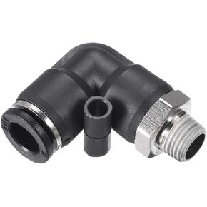 uxcell Push to Connect Tube Fitting Male Elbow 8mm Tube OD x G1/8 Thread Pneumatic Air Push Fit Lock Fitting 10pcs