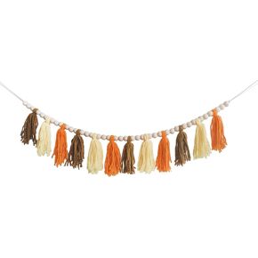 VESMATITY Boho Tassel Garland Banner Rainbow Fall Tassel Wall Hanging Decor for Halloween Thanksgiving Christmas Birthday Party Classroom Nursery Bedroom Dorm Office Decorations in Kuwait