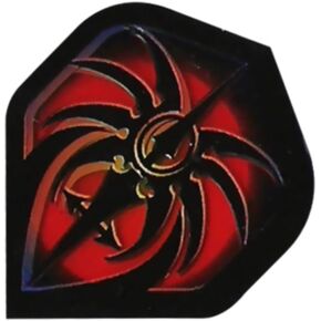 US Darts 3 Sets (9 Flights) Ruthless Standard Red Tribal Dart Flights - 100 Micron, Ex-Tough