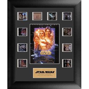 FILMCELLS Star Wars Episode IV A New Hope 11 x 13 Mini Montage Framed Movie Wall Art - Ten (10) 35 mm Special Edition Officially Licensed Collectible
