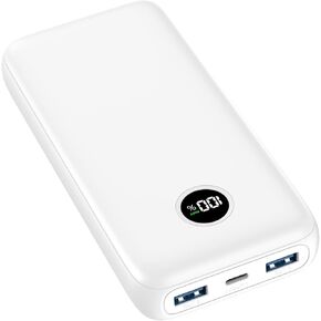 Portable Charger 27000mAh Power Bank - USB C 22.5W and PD QC4.0 Fast Charging Portable Power Bank with LED Display, 3 Outputs External Battery Pack for iPhone Samsung iPad etc