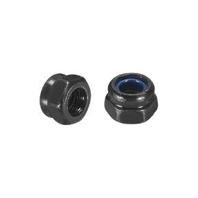 uxcell 35Pcs M5 x 0.8 Nylon Insert Hex Lock Nuts, 304 Stainless Steel Self-Locking Nylon Insert Stop Nut for Industrial Construction Fasteners, Black&Blue