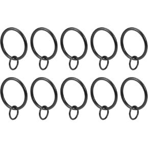 32mm Inner Diameter Curtain Sliding Ring - 28Pack - Good for Curtains and Rods - Curtain Drape Sliding Eyelet Rings - Black