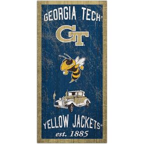 Fan Creations NCAA Georgia Tech Unisex Georgia Tech Heritage Sign, Team Color, 6 x 12
