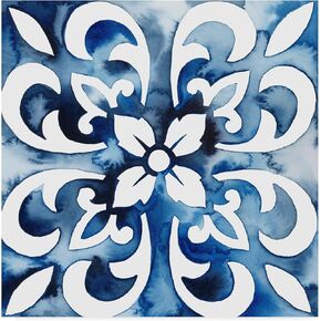 Grace Popp 'Cobalt Tile Ii' Canvas Art