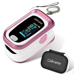 Pulse Oximeter Fingertip,Oxygen Meter Finger Pulse Oximeter,Oximeter Blood Oxygen Stauration Monitor,Accurate SpO2 Pulse Reading,Pulse OX OLED Screen with Carrying Bag and Lanyard(Sport and Aviation use only)
