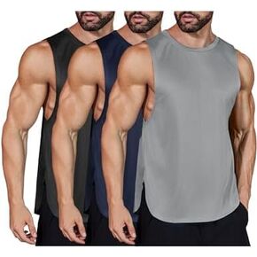 COOFANDY Mens Workout Tank Tops Muscle Cut Off Shirts Sleeveless Gym T Shirts Bodybuilding Athletic Tanks