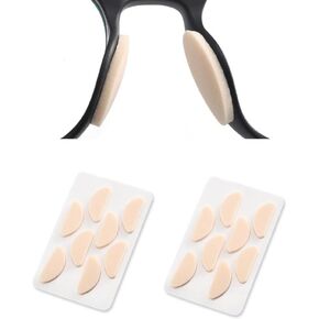 8 Pairs Glasses Support Nose Pad Glasses Nose Pad Soft Foam Self-Adhesive Nose Pad Eva Sponge Antiskid Nose Pad Suitable Sunglasses Glasses Children's Glasses (Skin Color/1.5mm)