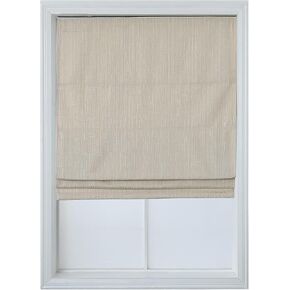 Everyday Celebration Roman Shades for Windows, Room Darkening Shades, Cordless Pull Down Window Shades, Shades for Indoor Windows, Woven Fabric Blinds & Shades, (Vanilla) 32" W X 64" H