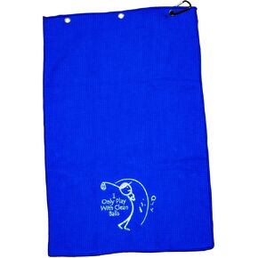 I Only Play with Clean Balls Golf Towel (White)