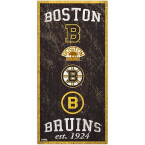 Fan Creations NHL Boston Bruins Unisex Boston Bruins Heritage Sign, Team Color, 6 x 12
