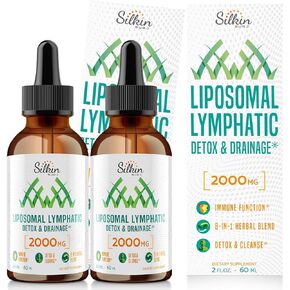 قطرات التصريف اللمفاوي الشحمي - الدعم المناعي واللمفاوي - مكملات تطهير السموم - تخفيف الوذمة اللمفية - مزيج PureLymphSwell، إشنسا والهندباء - كمية تكفي لمدة 60 يومًا