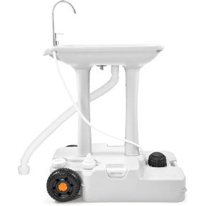 YITAHOME Portable Sink Camping,30 L Hand Washing Station with 30 L Sewage Tank, Rolling Wheels, Soap Dispenser, Towel Holder, Ideal for Outdoor, Travel, RV, Boat, Camper, Tripper