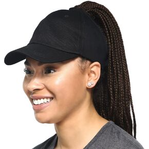 Satin Lined Baseball Hat for Women | Ponytail Hat for Curly Natural Hair | Backless Cap | Curl Hair Cap