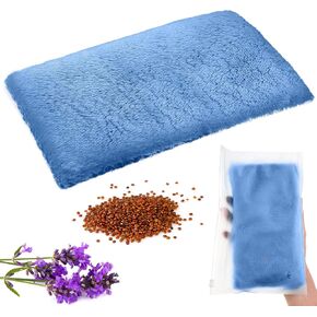 Mini Microwavable Heating Pad Reusable Cold Compress Bag with Washable Cover 4'' x 8'' Natural Hot and Cold Pad Moist Heat Pad for Cold Hands, Shoulder, Joint Pain, Sore Muscle (Blue) in Saudi Arabia